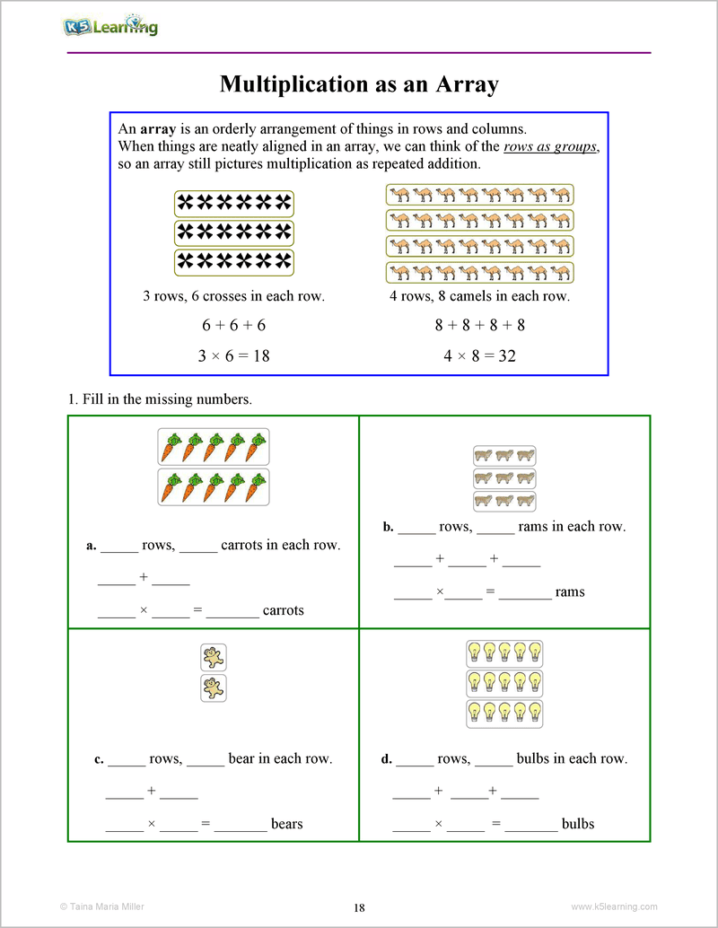 k5 learning math worksheets