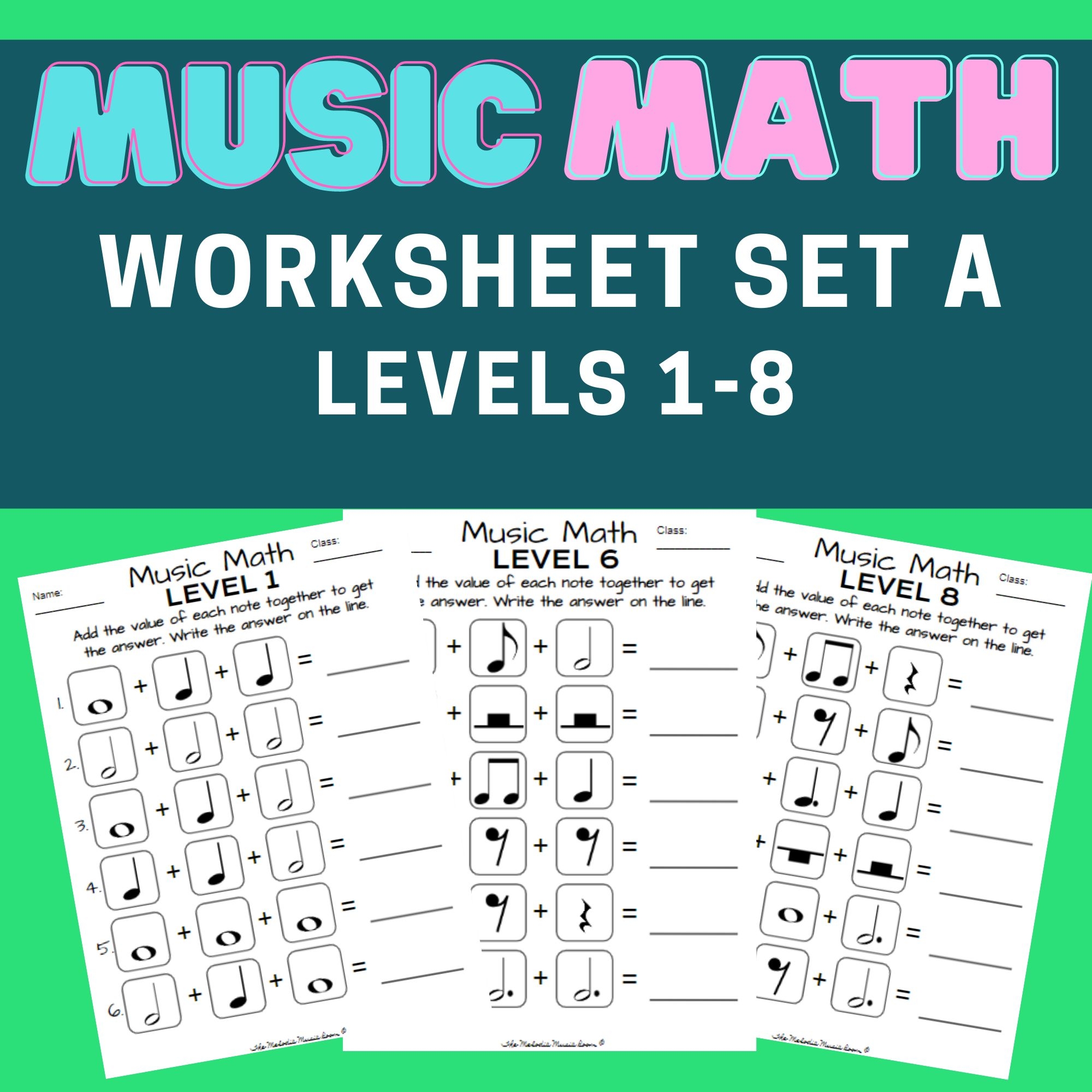 music math worksheets