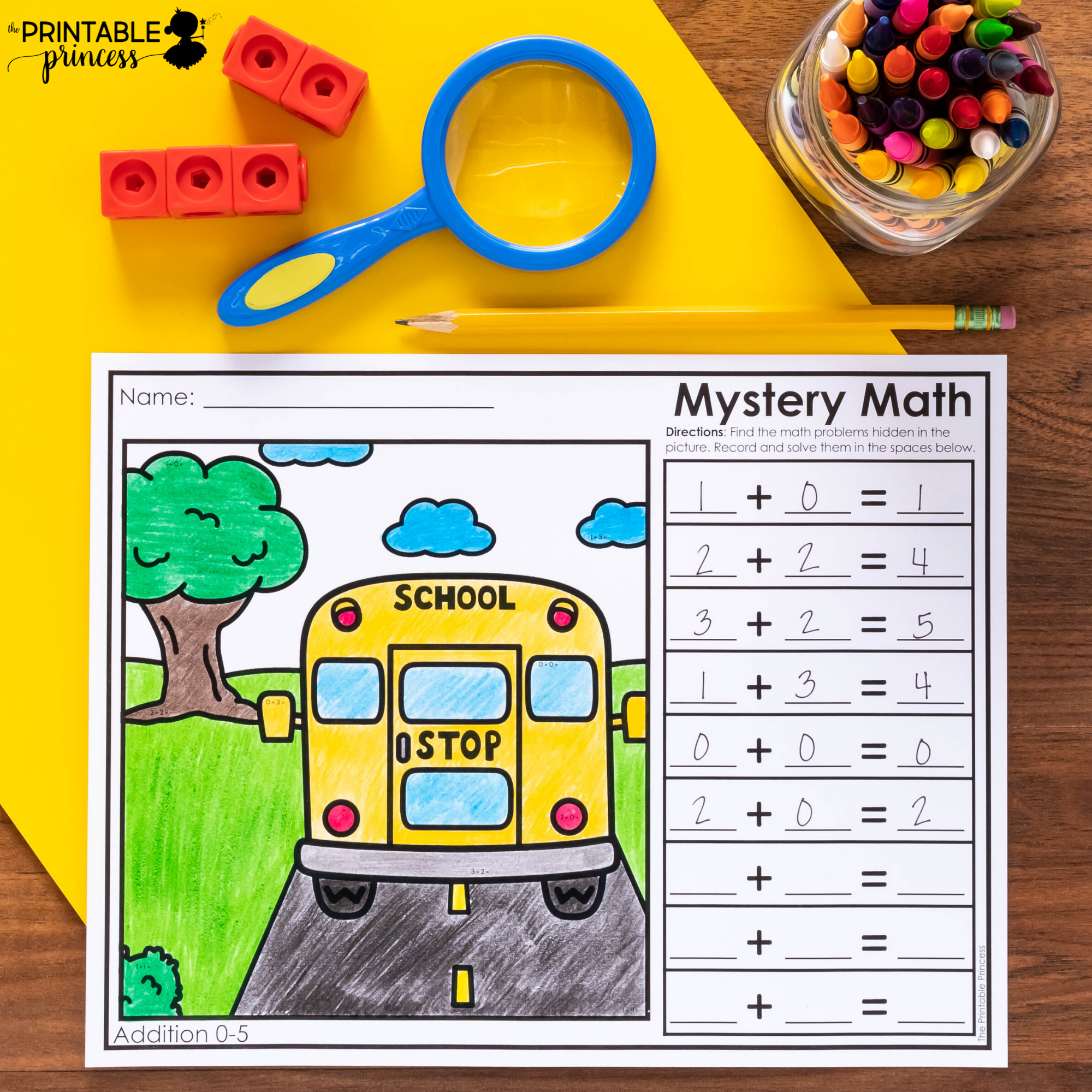 Mystery Math Addition And Subtraction Worksheets The Printable Princess