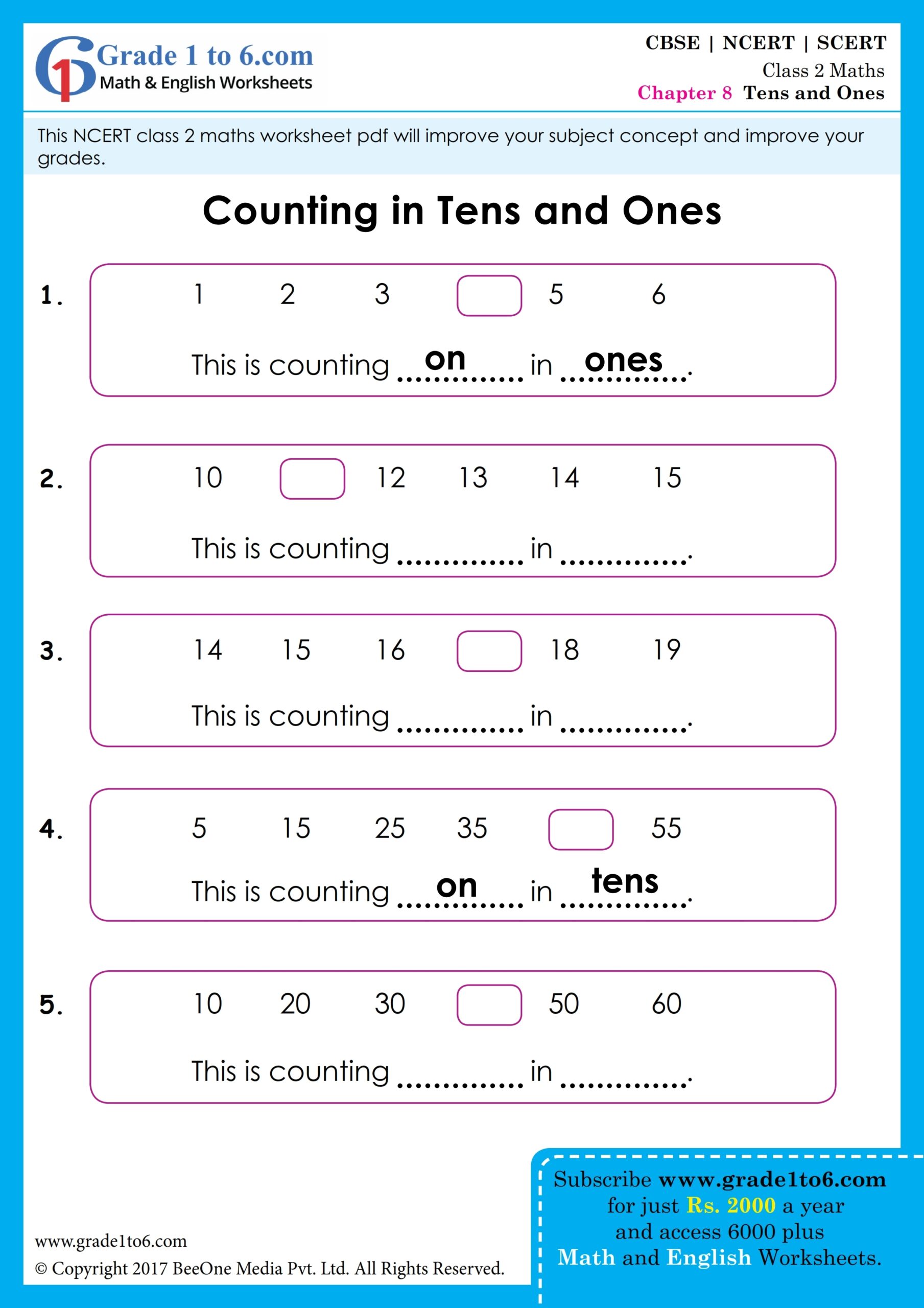 class 2 maths worksheet