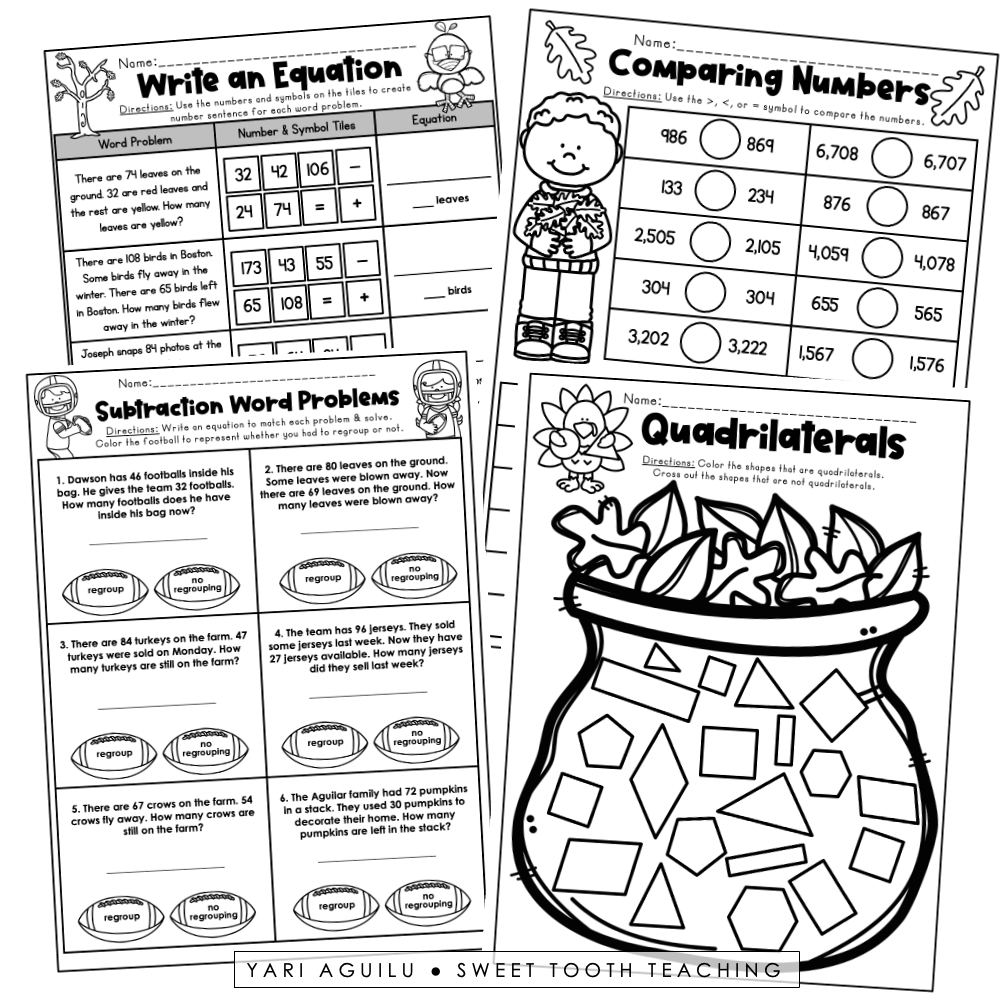 november math worksheets