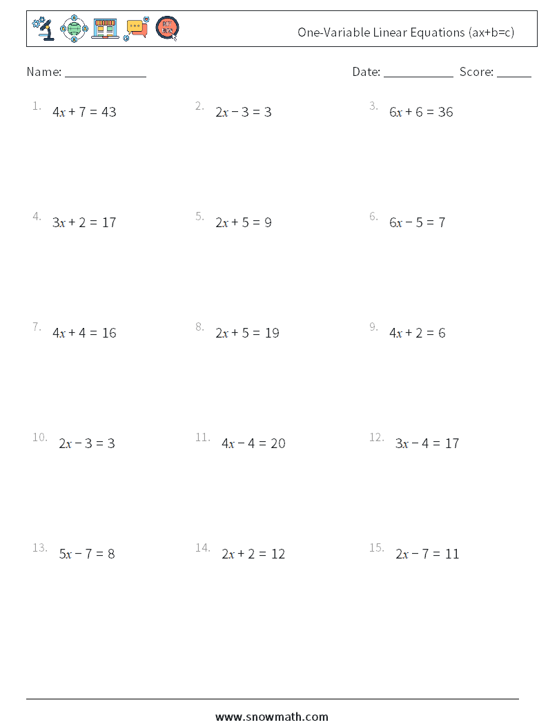 8th grade math linear equations worksheets 8th grade math linear equations worksheets