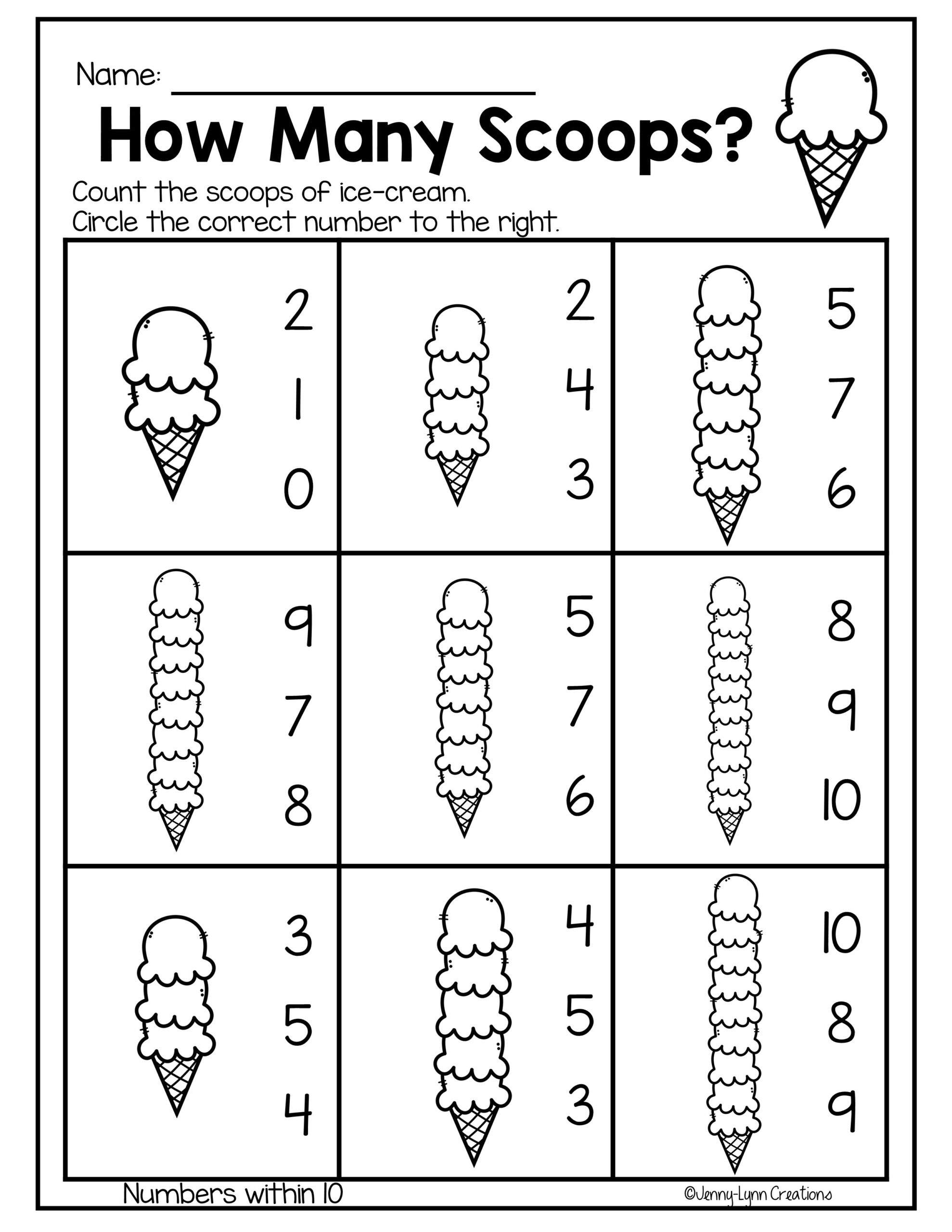 prek math worksheets