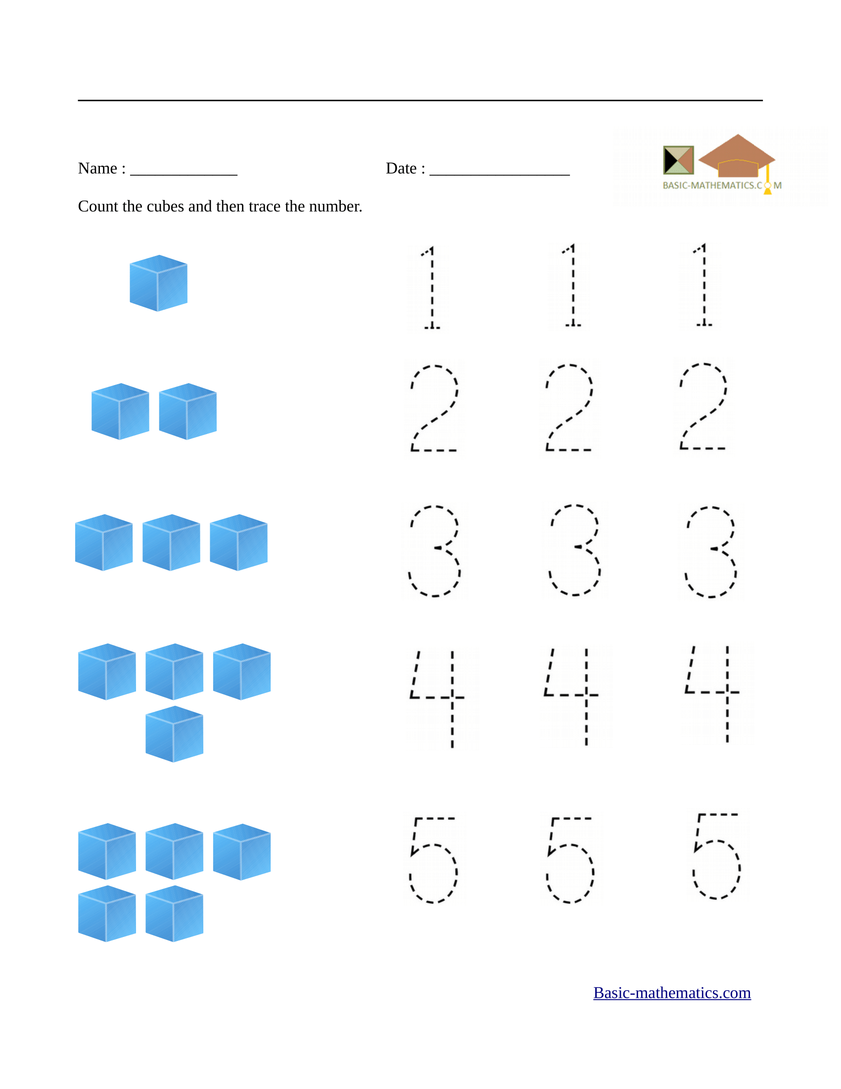 math for preschool worksheets