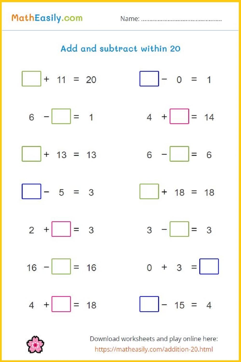 Printable 1st Grade Math Worksheets PDF Free Download Printable 1st Grade Math Worksheets PDF Free Download