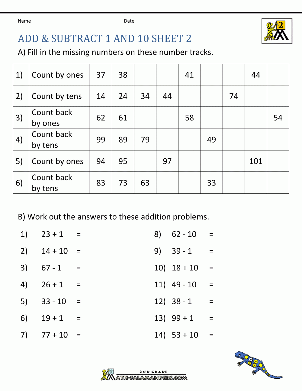 math addition subtraction worksheets