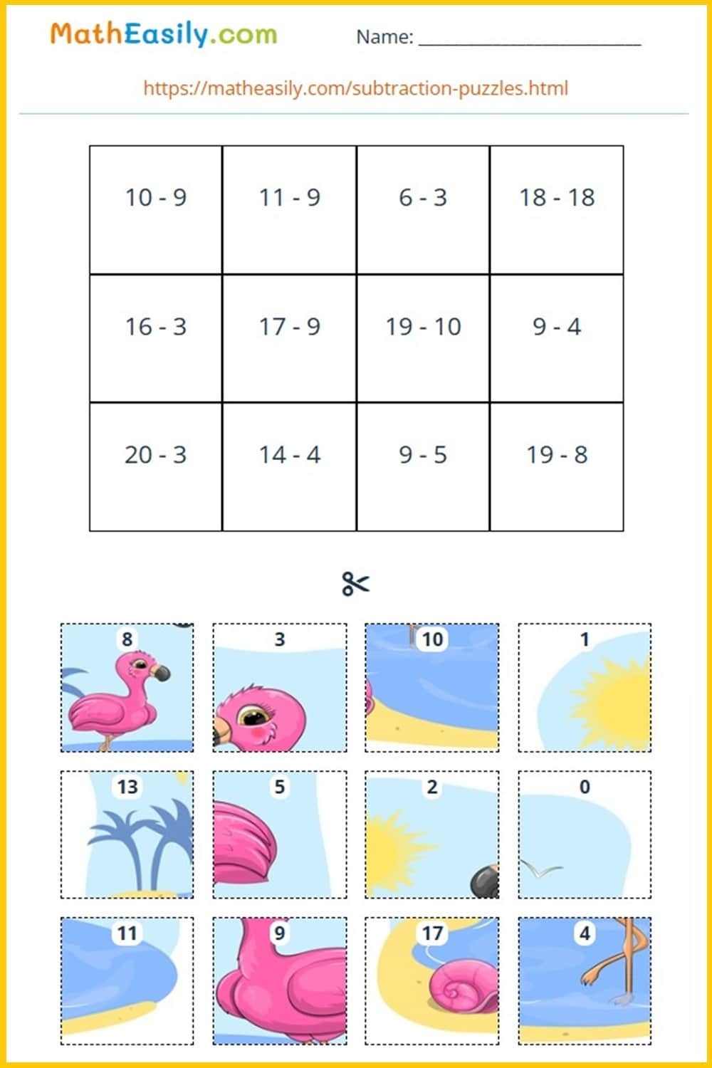 Summertime Kindergarten Math Free Worksheets