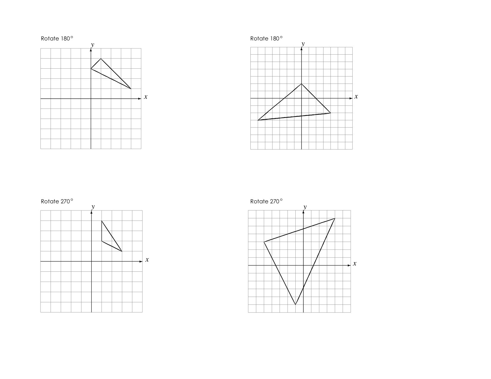 rotation math worksheet