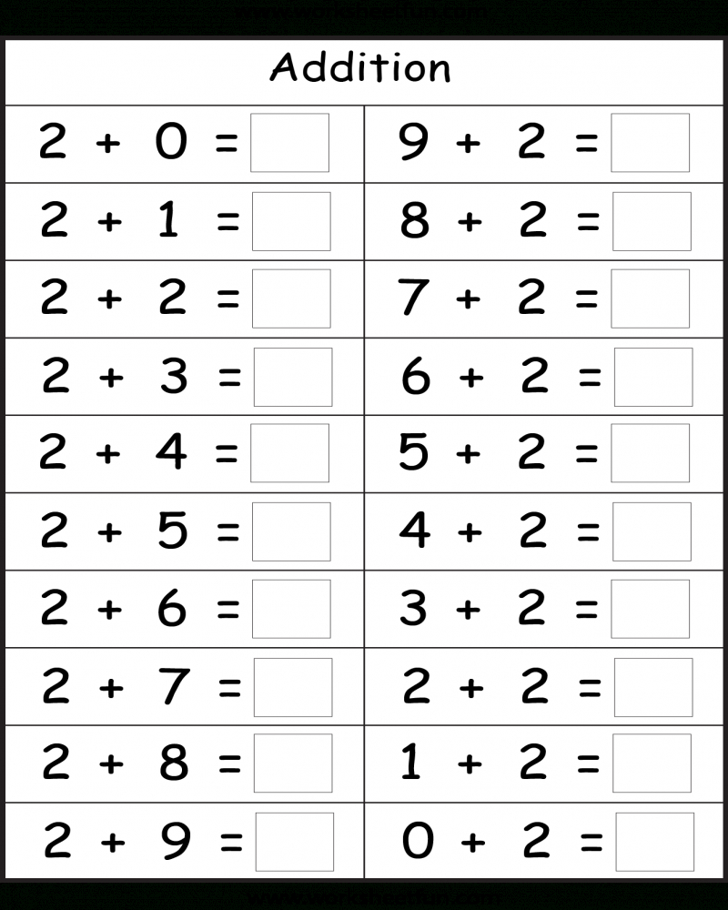 Simple Math Worksheets Addition Ebooktews