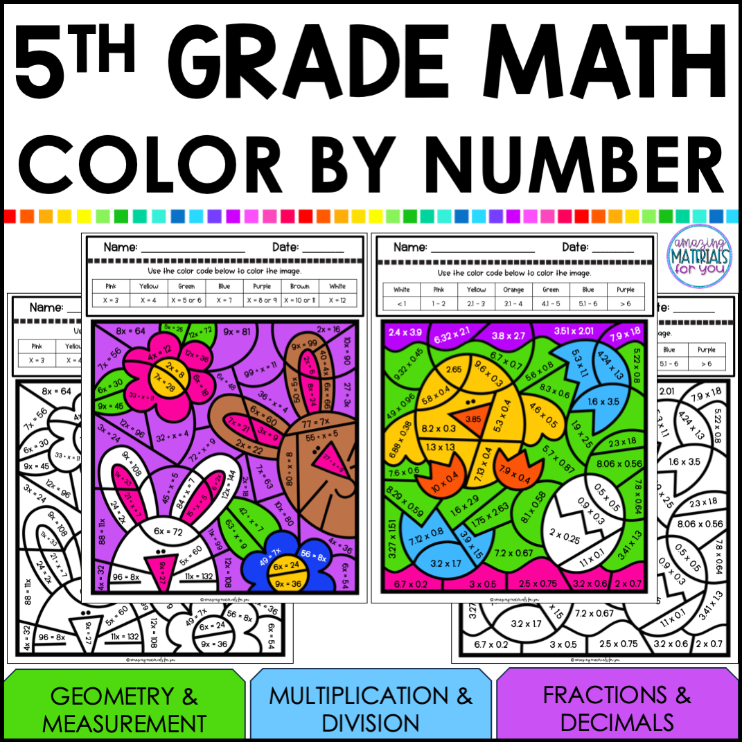 Spring Math Worksheets 5th Grade