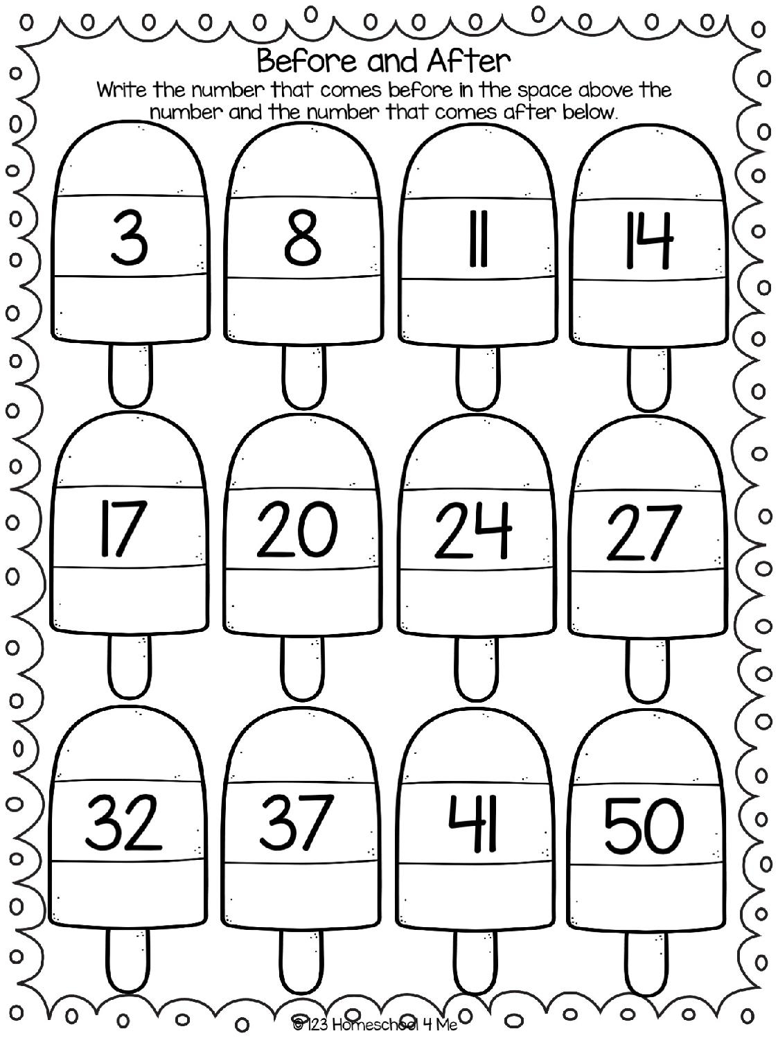 Summer Ice Cream Math Worksheets 123 Homeschool 4 Me