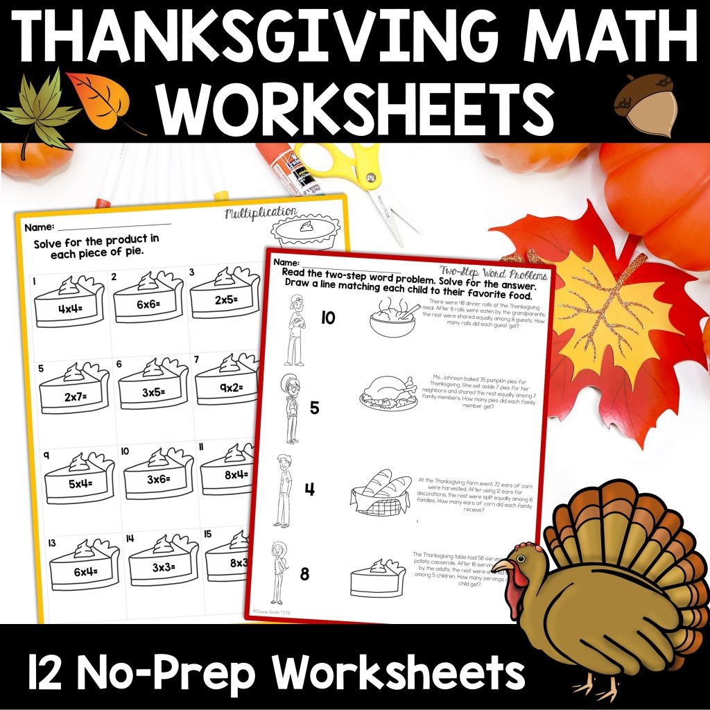 thanksgiving math worksheets