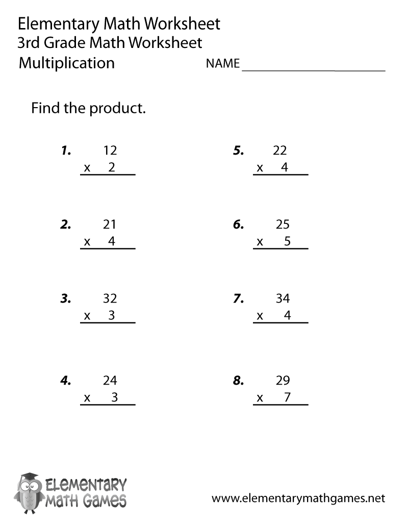 math worksheets for 3rd grade