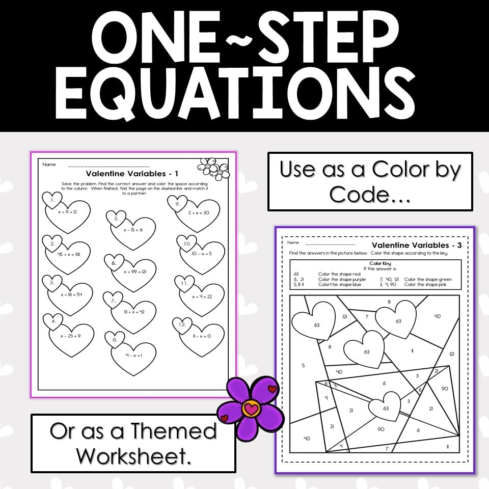 Valentine s Day Math Worksheets 6th Grade Teach With Tina