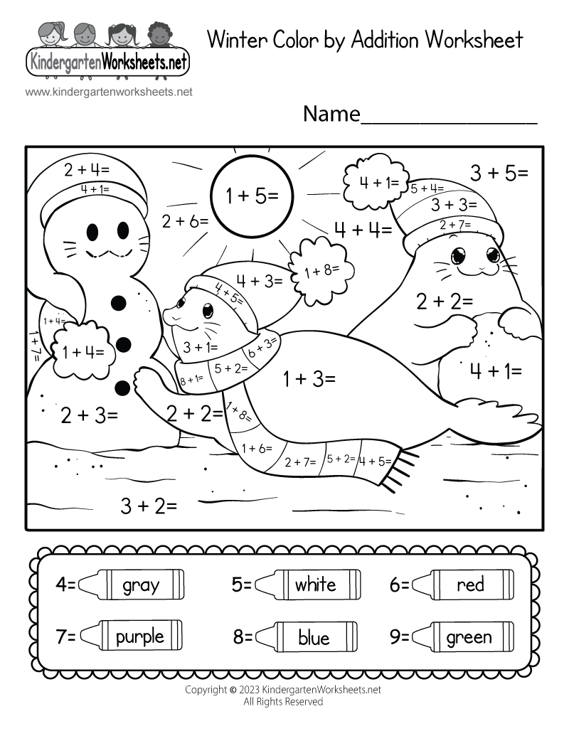 Winter Math Worksheets