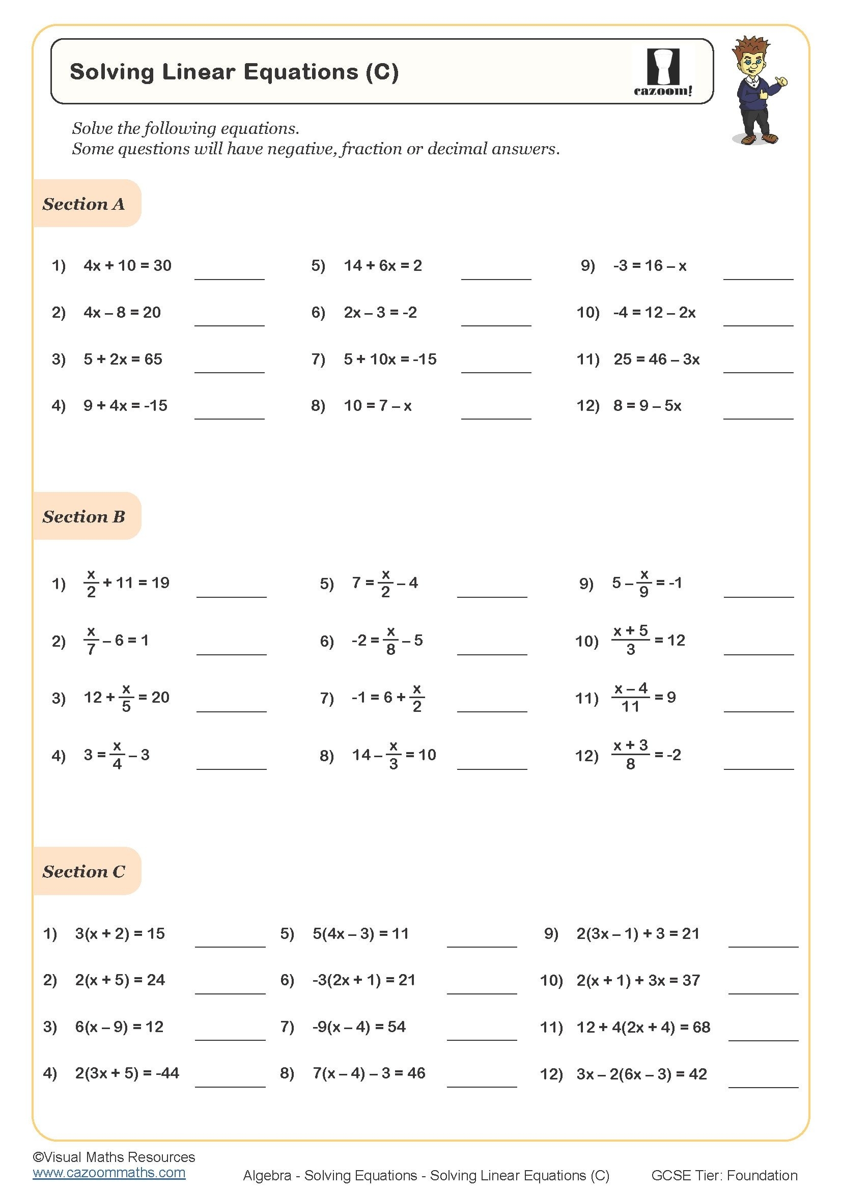 Math For 9th Graders Worksheets
