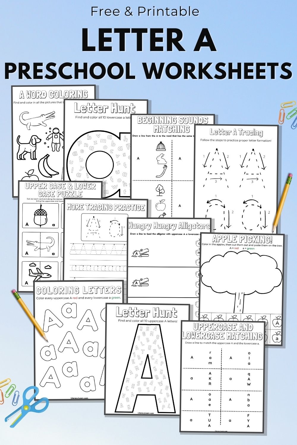 preschool letter worksheets free printables