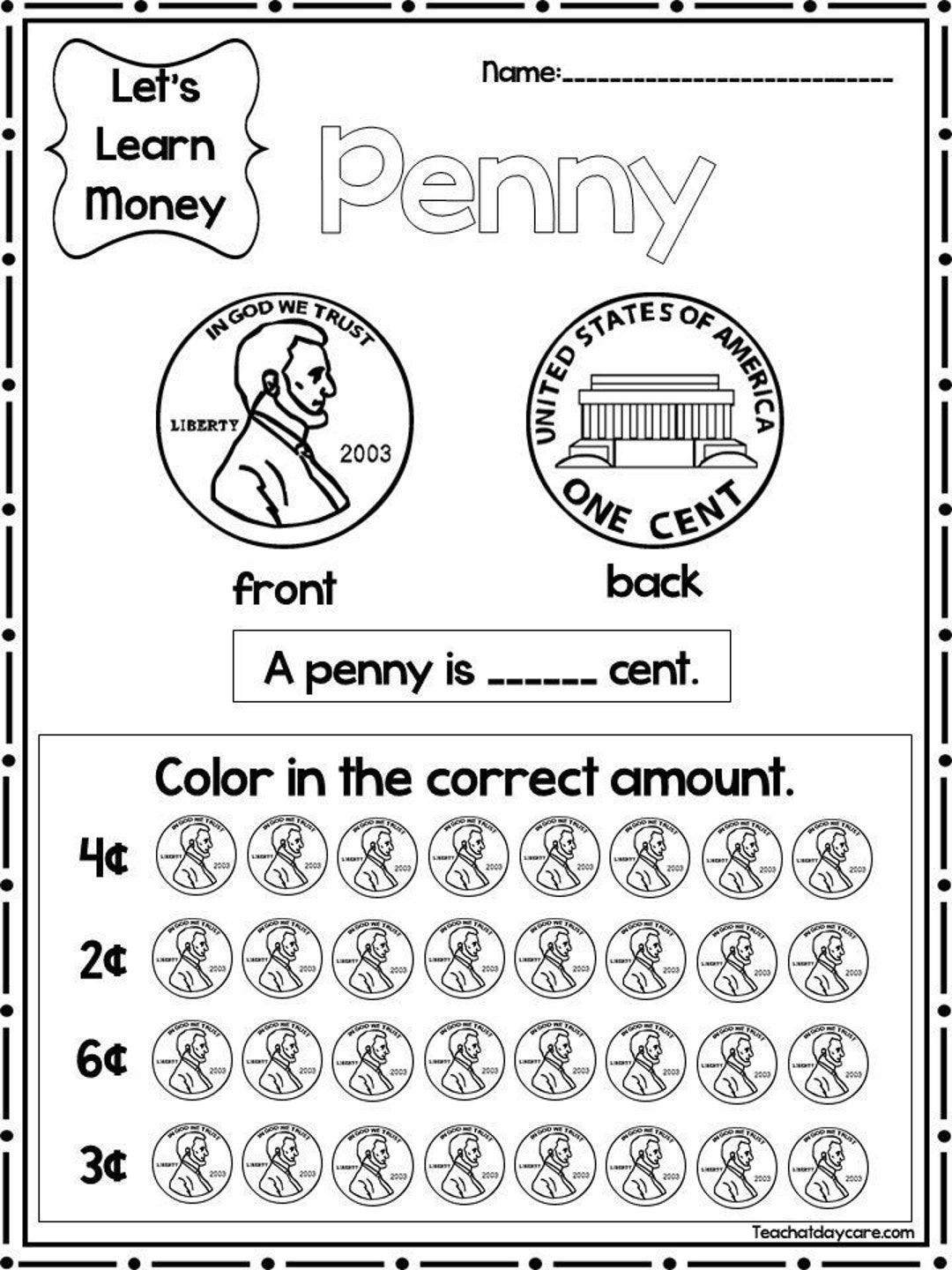 printable money worksheets for preschoolers