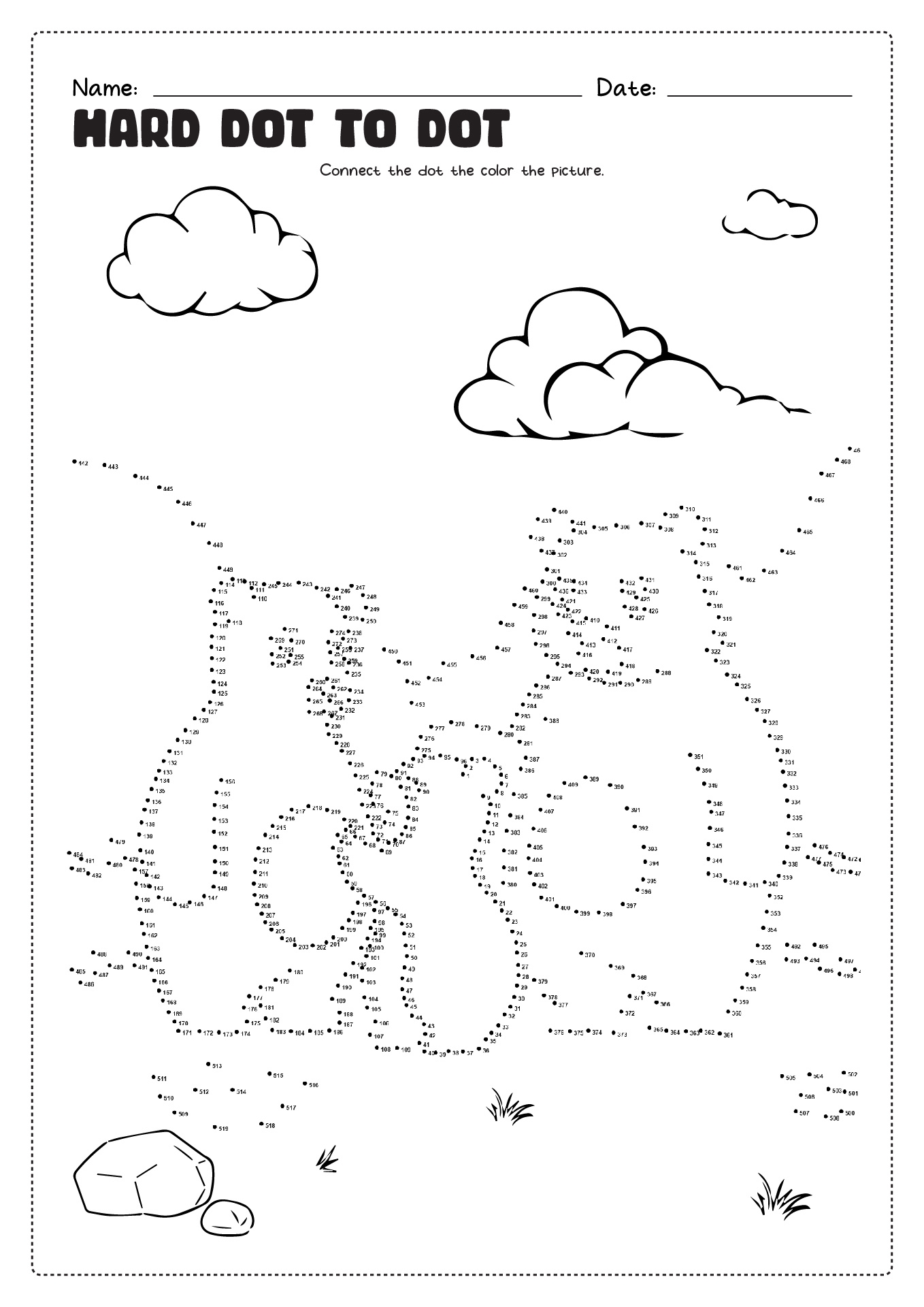 free printable preschool dot to dot worksheets
