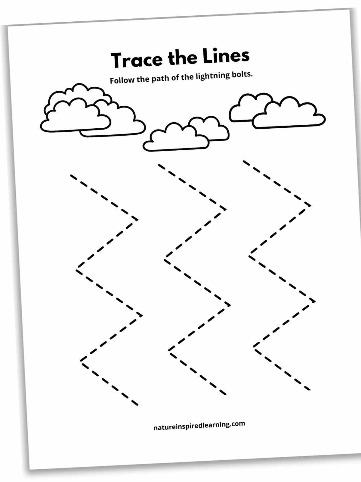 Free Printable Tracing Lines Down Worksheets For Preschool