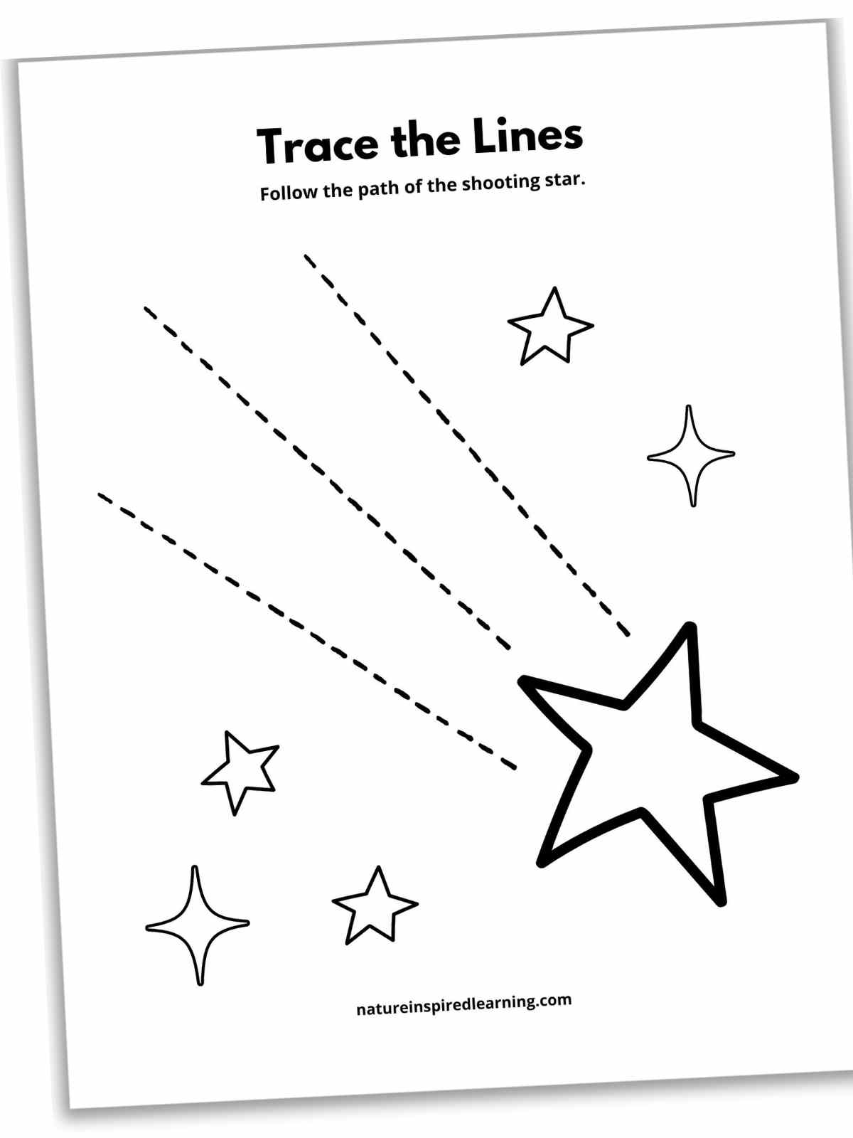 free printable tracing lines down worksheets for preschool