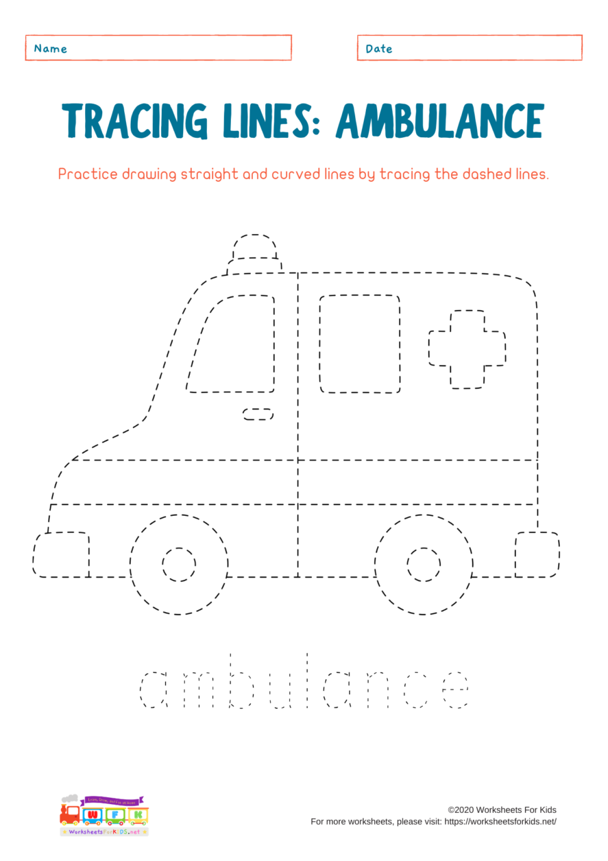 Free Printable Preschool Amubulance Worksheets