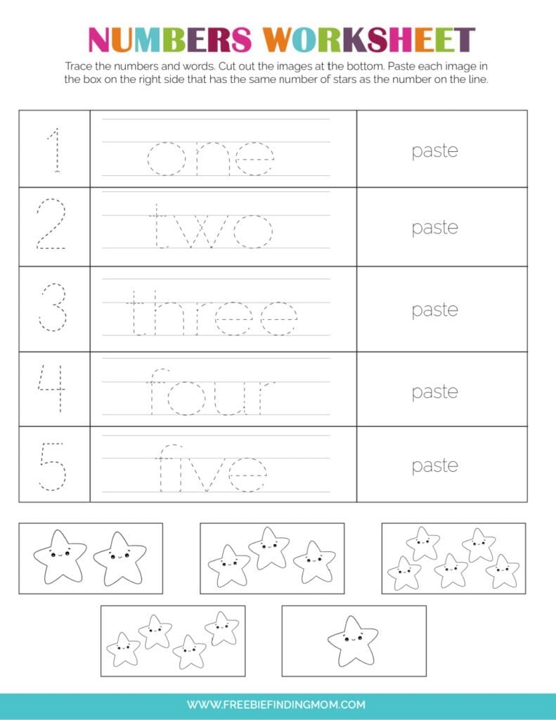 free preschool worksheets number printables