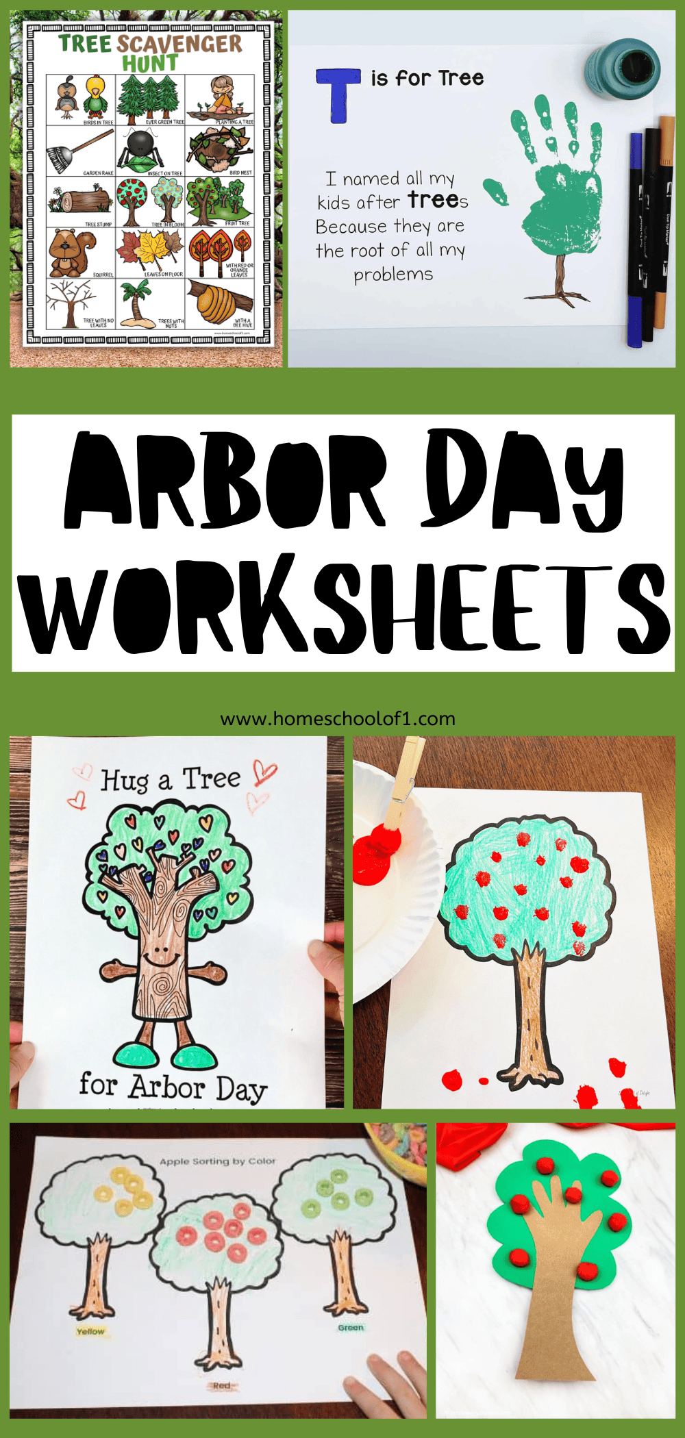 free printable preschool arbor day worksheets