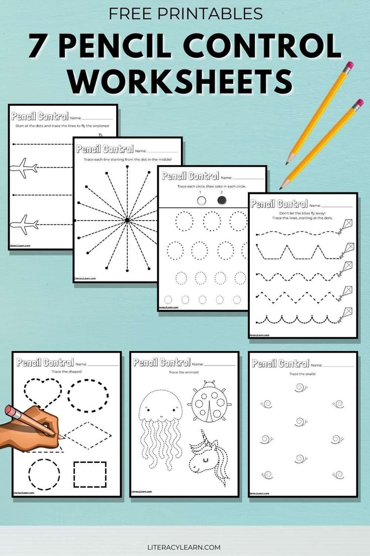 7 Pencil Control Worksheets Free Printable PDFs