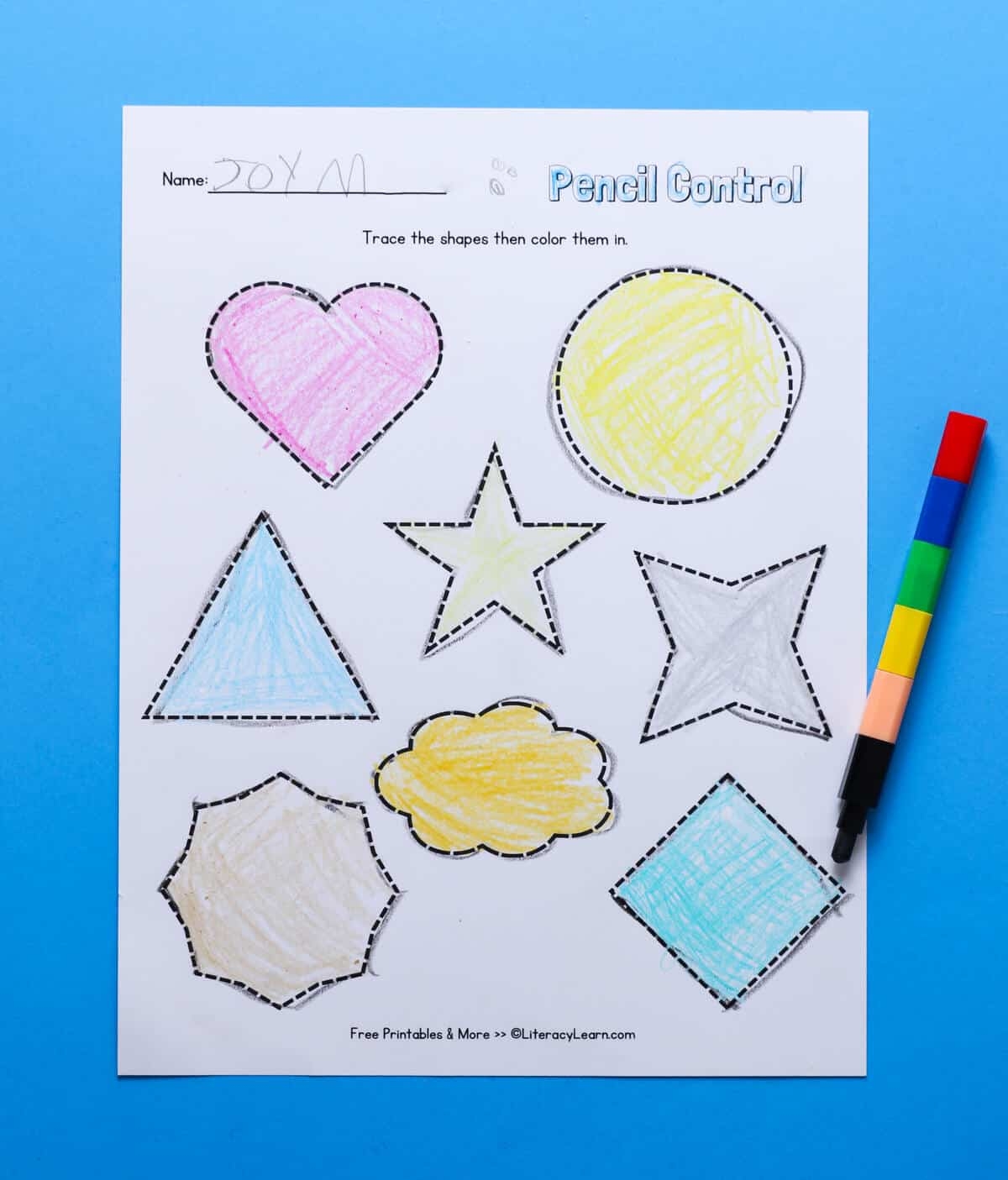 free printable preschool pencil control worksheets
