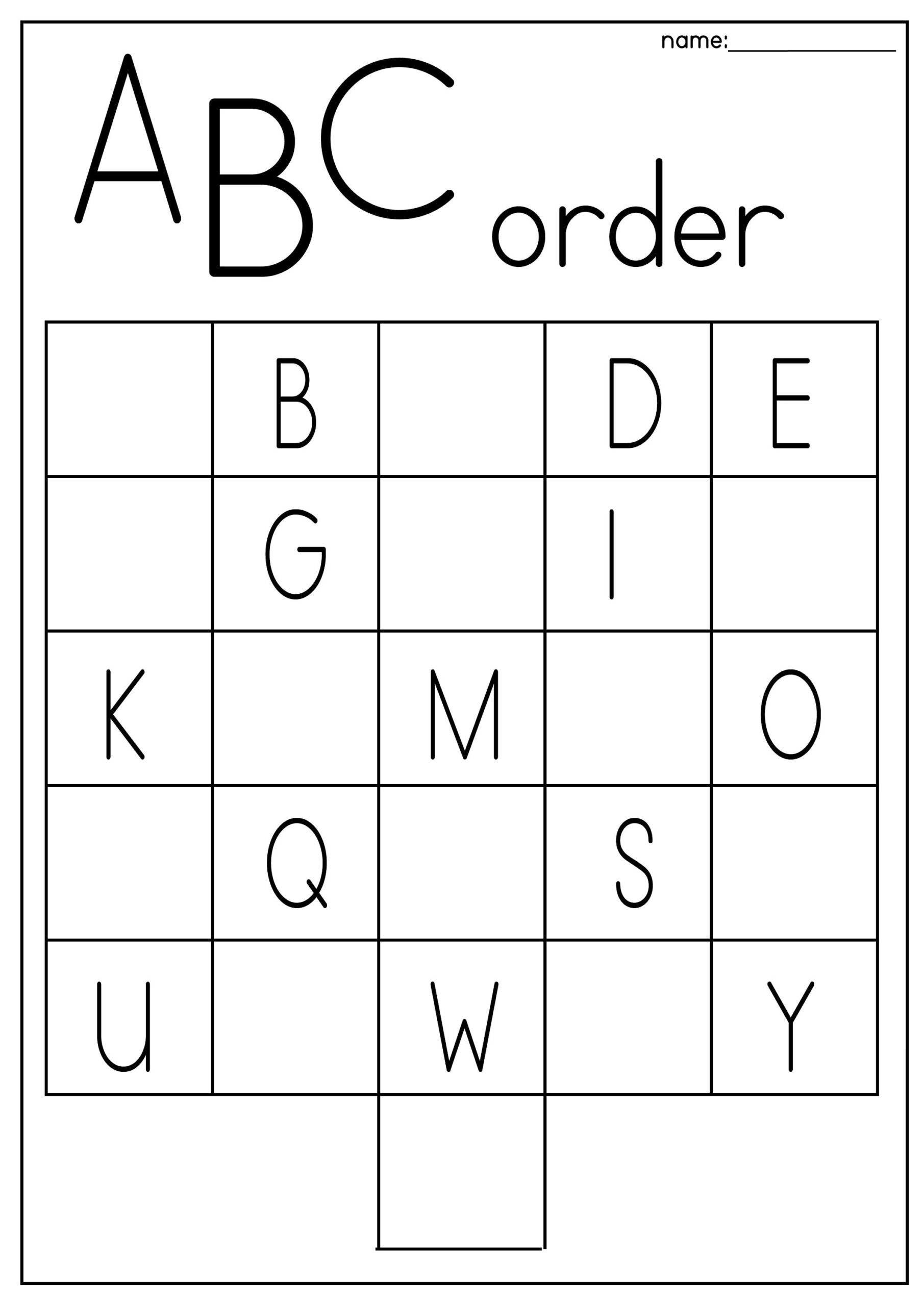 Abc Printable Worksheets For Preschool