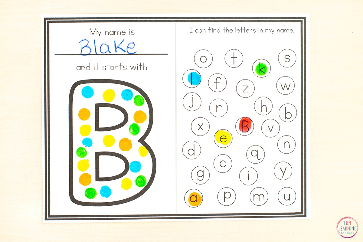 free printable preschool name worksheets