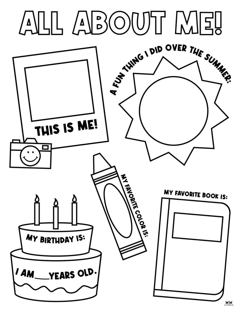 free printable all about me worksheet preschool