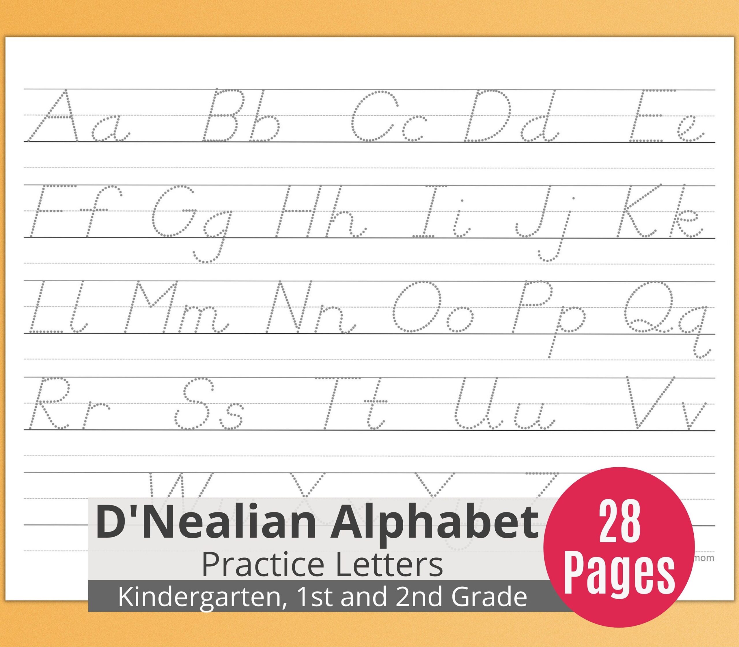 D’nealian Alphabet Printable Worksheets For Preschool