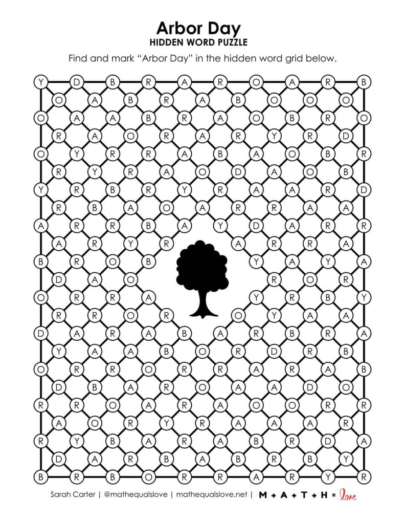 free printable preschool arbor day math worksheets