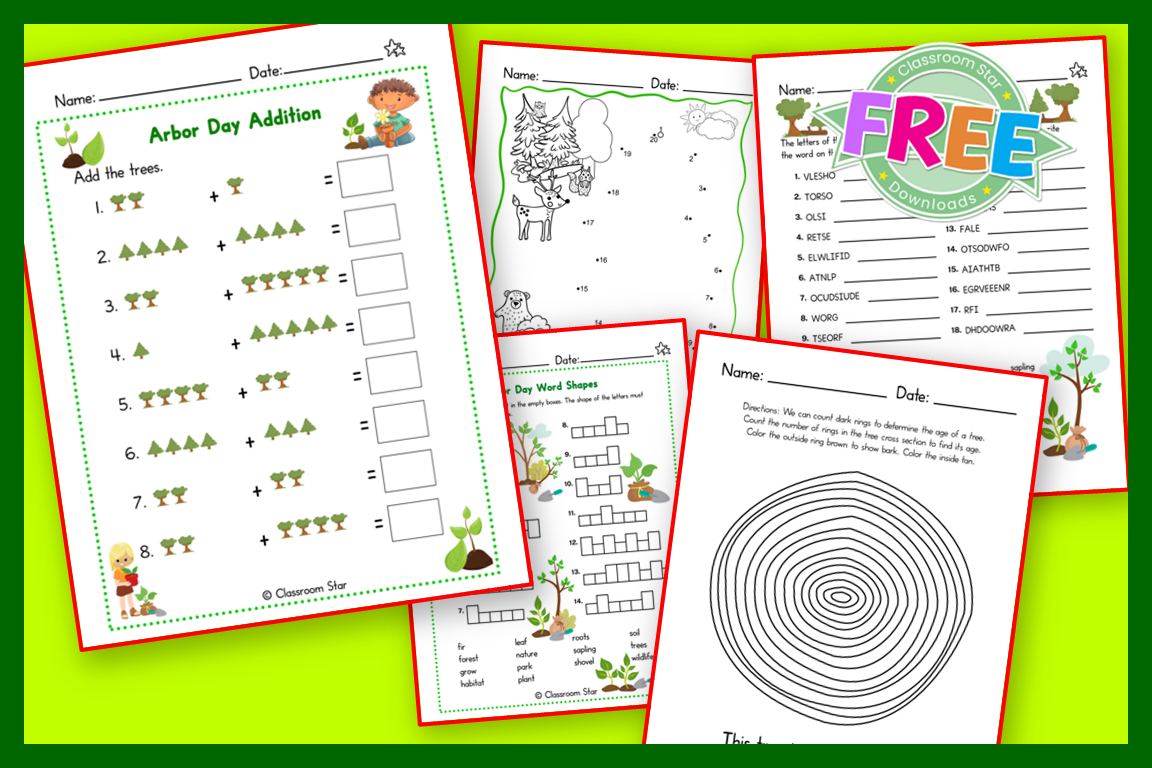 Arbor Day Worksheets Classroom Star Worksheets