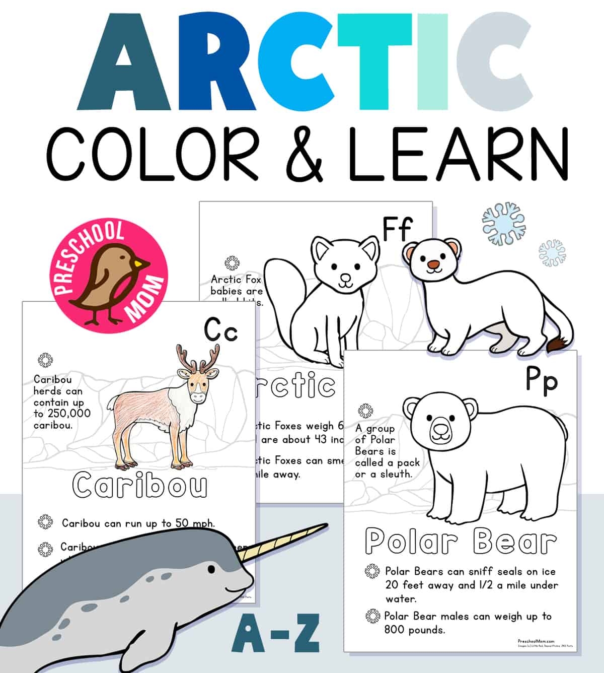 Arctic Animal Coloring Pages Preschool Mom