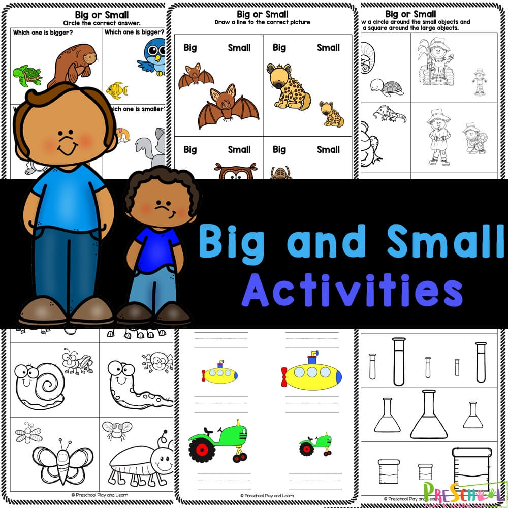 Big And Small Concept Activities With FREE Math Worksheet