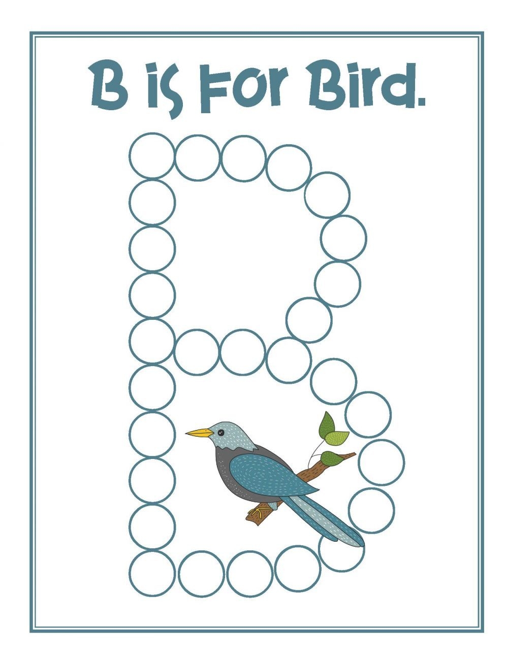 printable preschool bird worksheet