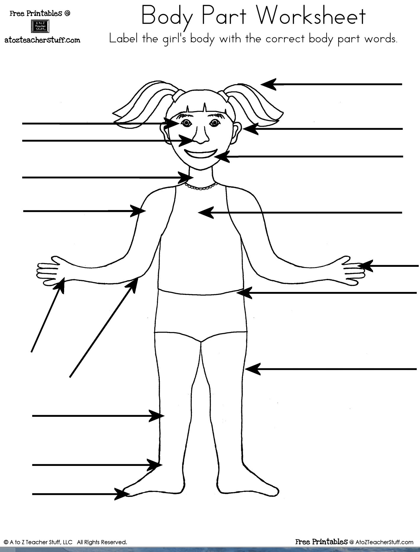free printable body worksheets for preschool