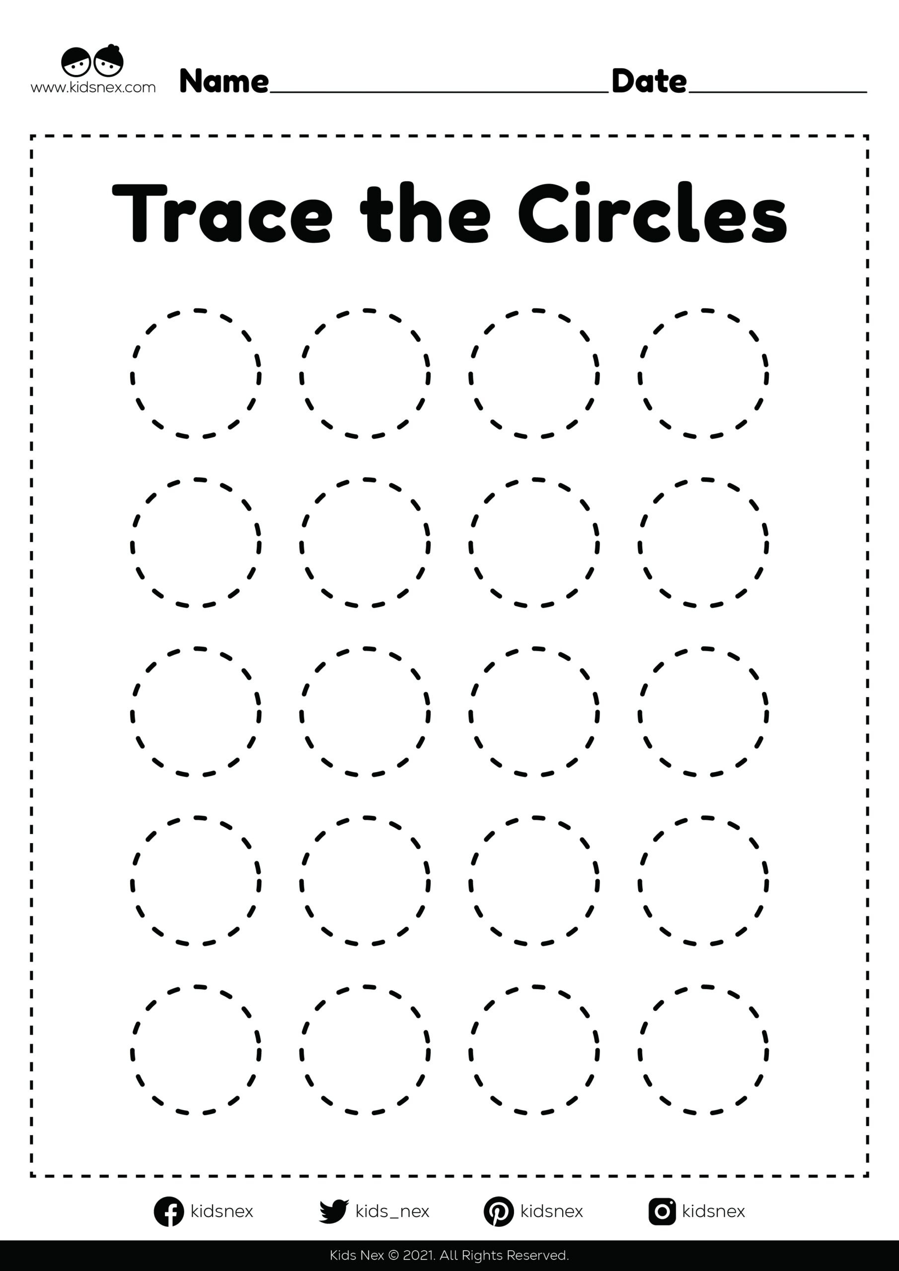 free printable circle worksheets for preschoolers