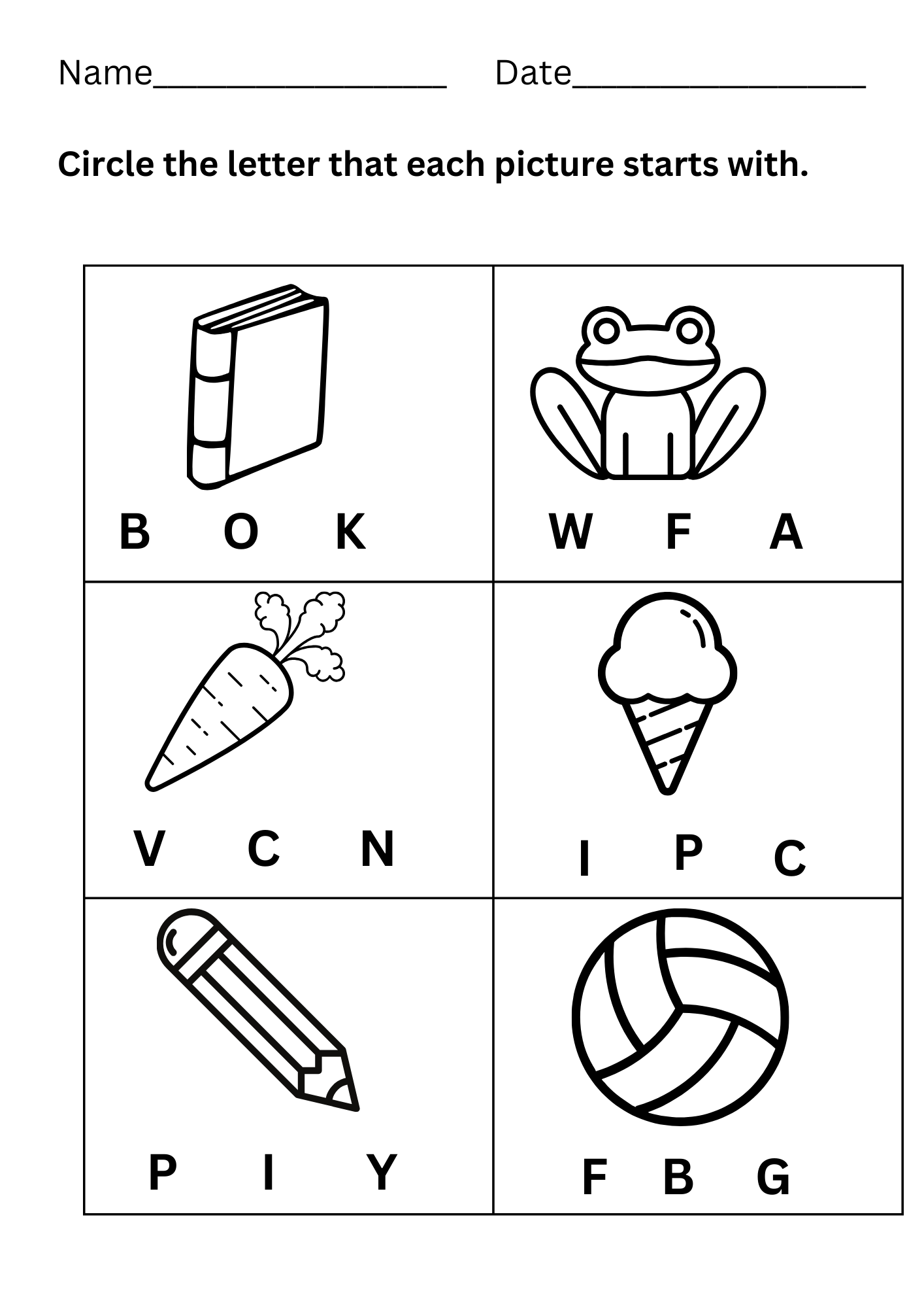 preschool worksheets beginning sounds free printables