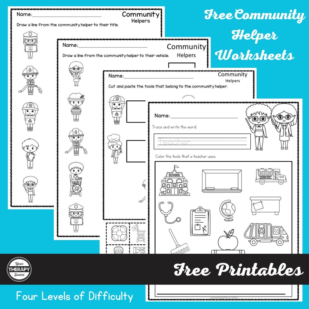 Community Helpers List With Free Printables Your Therapy Source