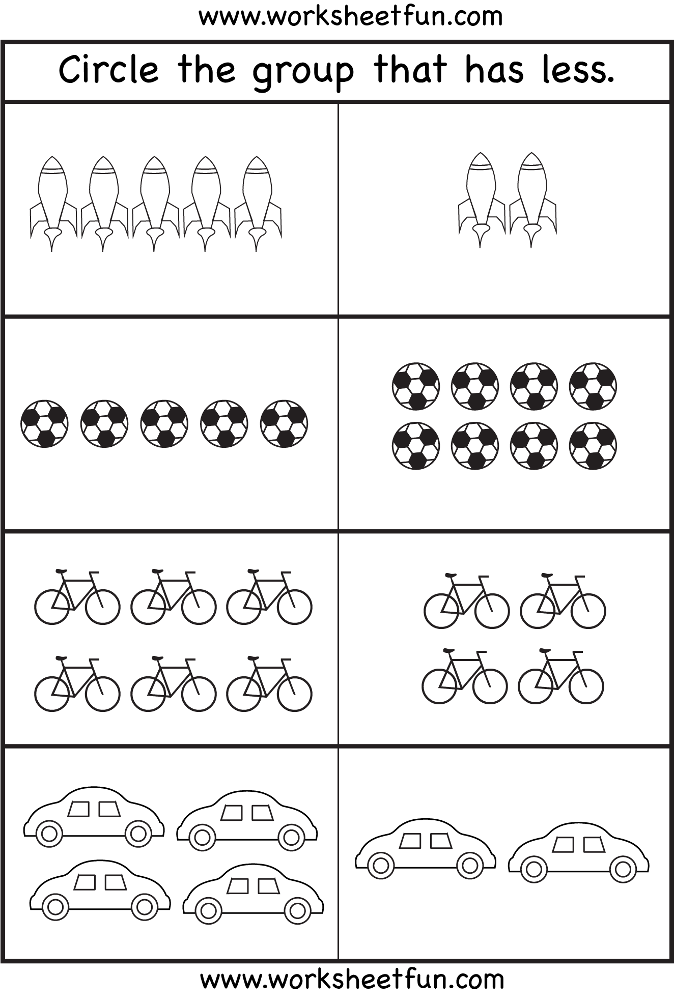 Comparison Worksheets More Or Less 2 Worksheets FREE Printable Worksheets Worksheetfun