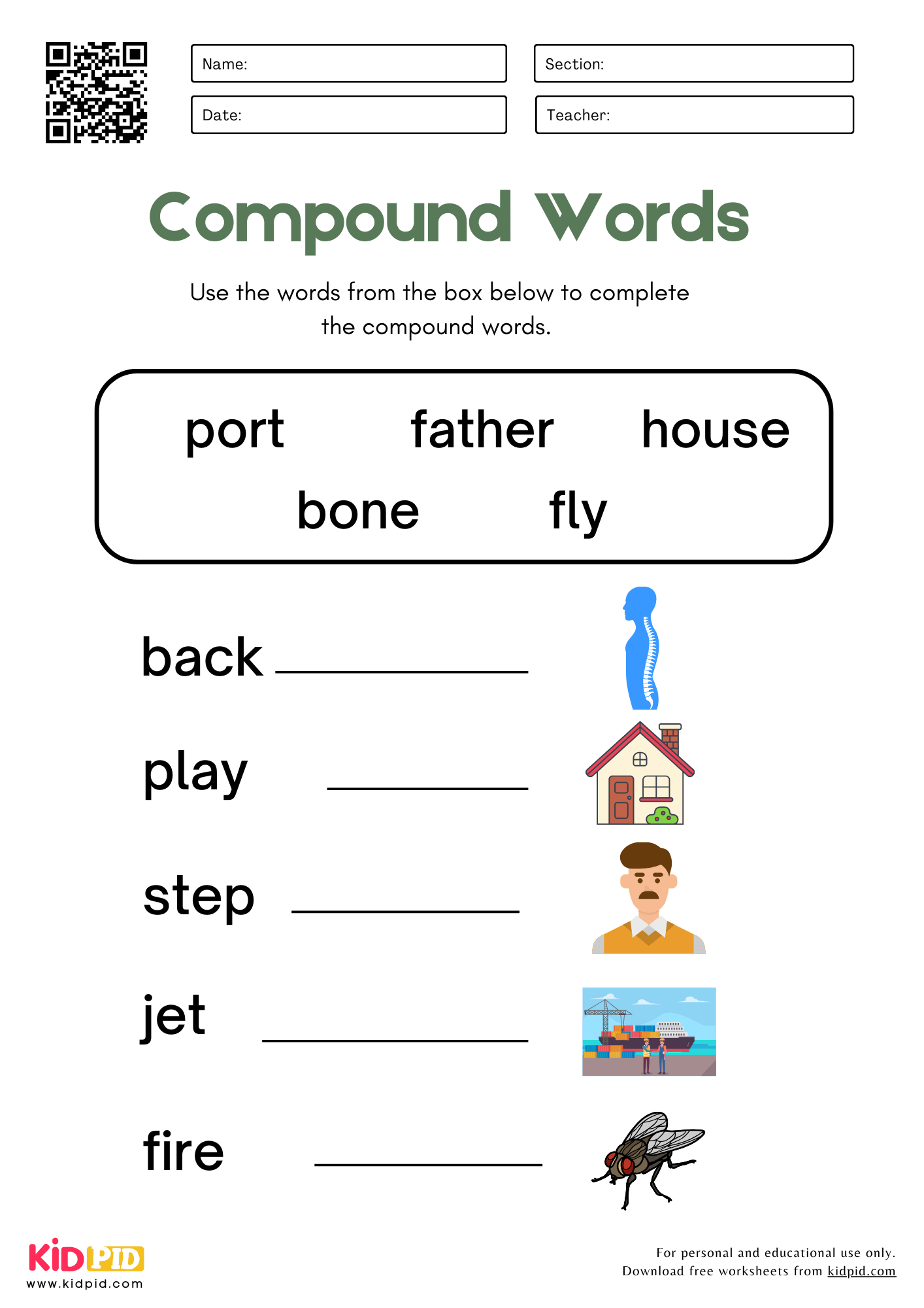 free printable compound worksheet for preschool age free printable compound worksheet for preschool age