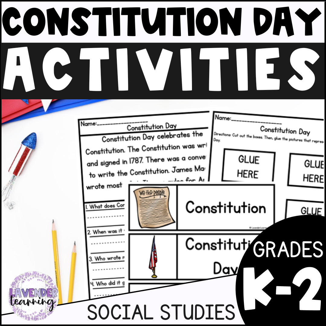 Constitution Day Activities For Kindergarten 1st Grade Worksheet Word Search Made By Teachers