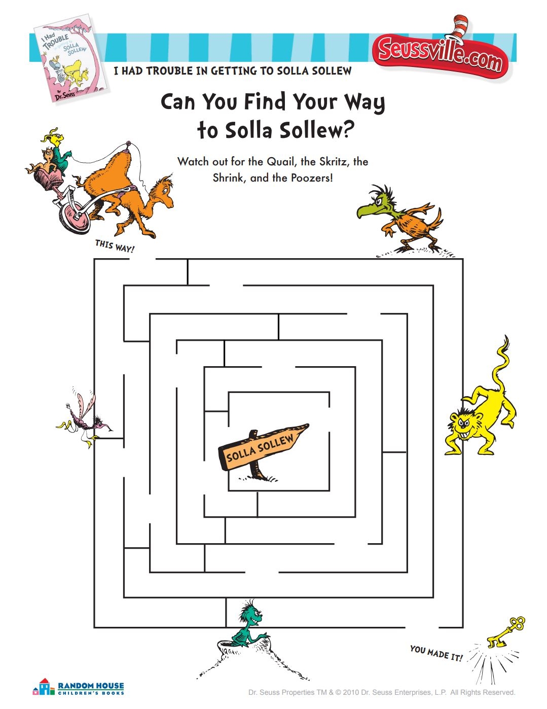 Dr Seuss Printables And Activities Brightly