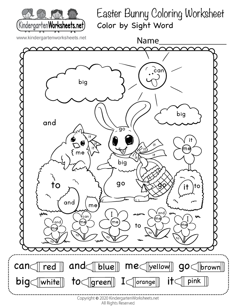 Free Printable Preschool Easter Worksheets