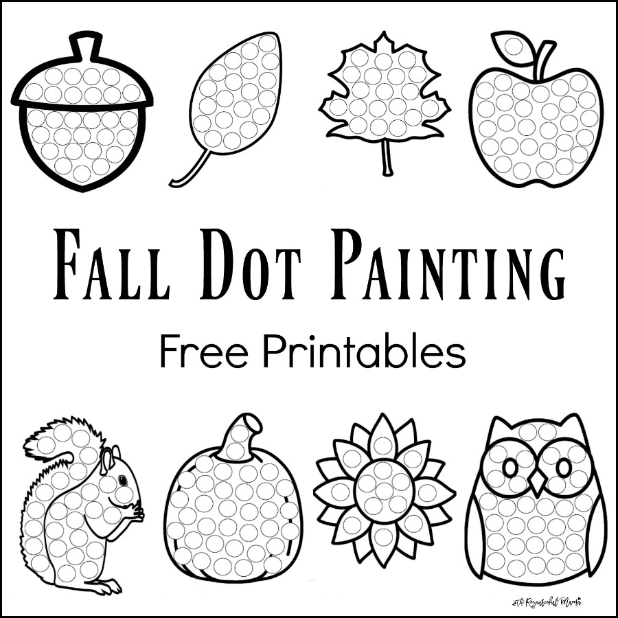 Fall Dot Painting Free Printables The Resourceful Mama Fall Dot Painting Free Printables The Resourceful Mama