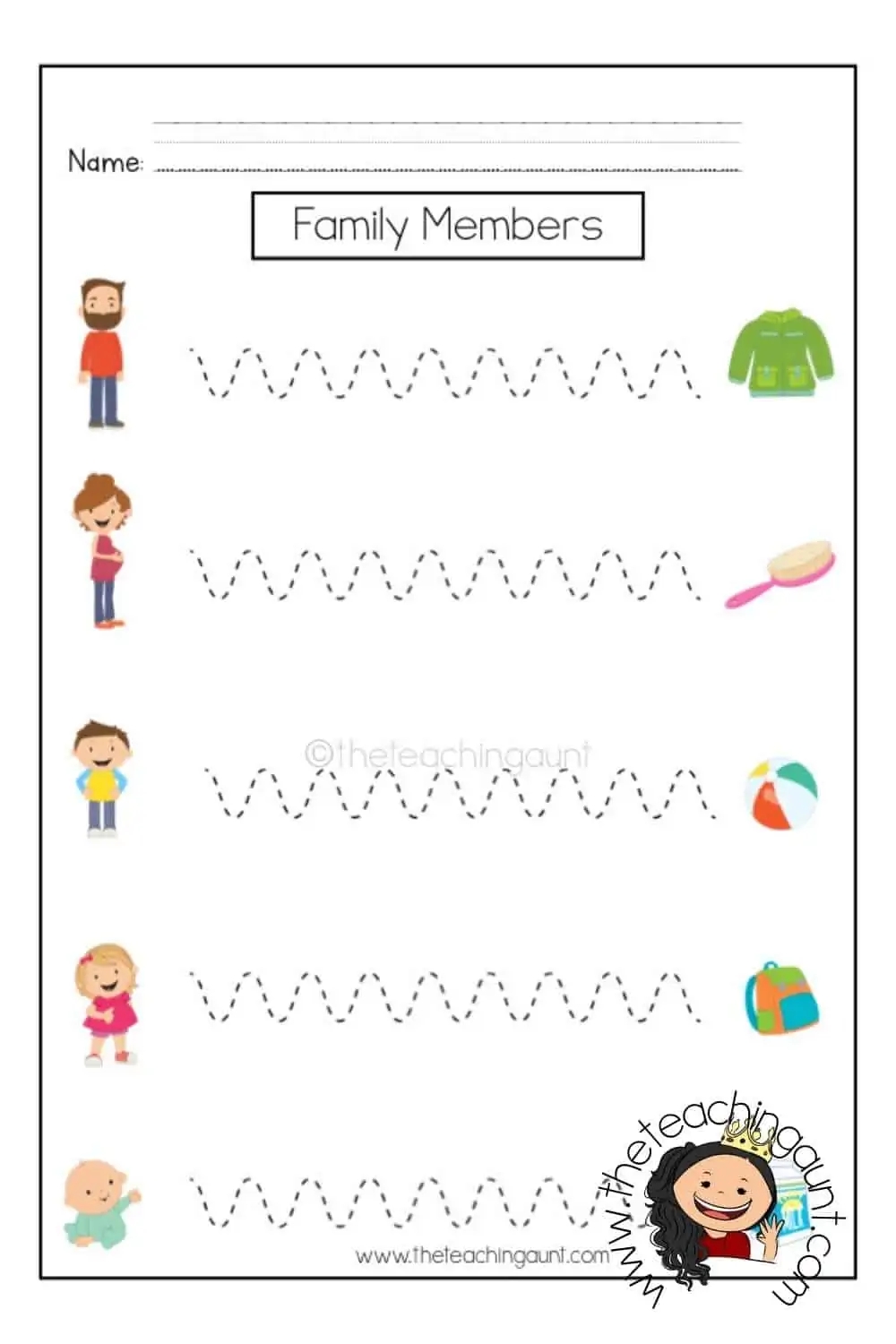 printable worksheets address parents name preschool